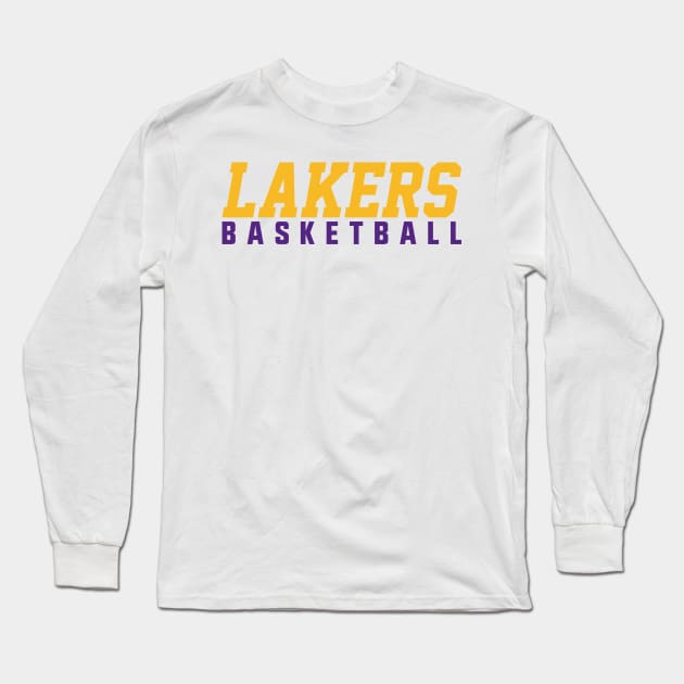 Lakers Basketball Tee Long Sleeve T-Shirt by knnthmrctn